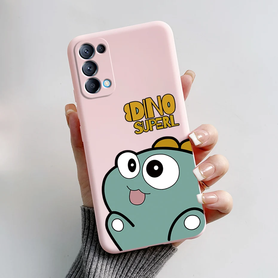 Cute Bear Cartoon Frog Silicone Soft Cover for OPPO Reno5/Reno5 Pro 5G
