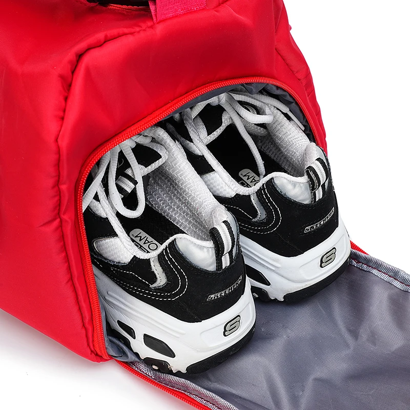 Travel handbag: 17.72 inch spacious gym to university Commuter Bag+dedicated wet/dry area, with shoebox and technical organizer,