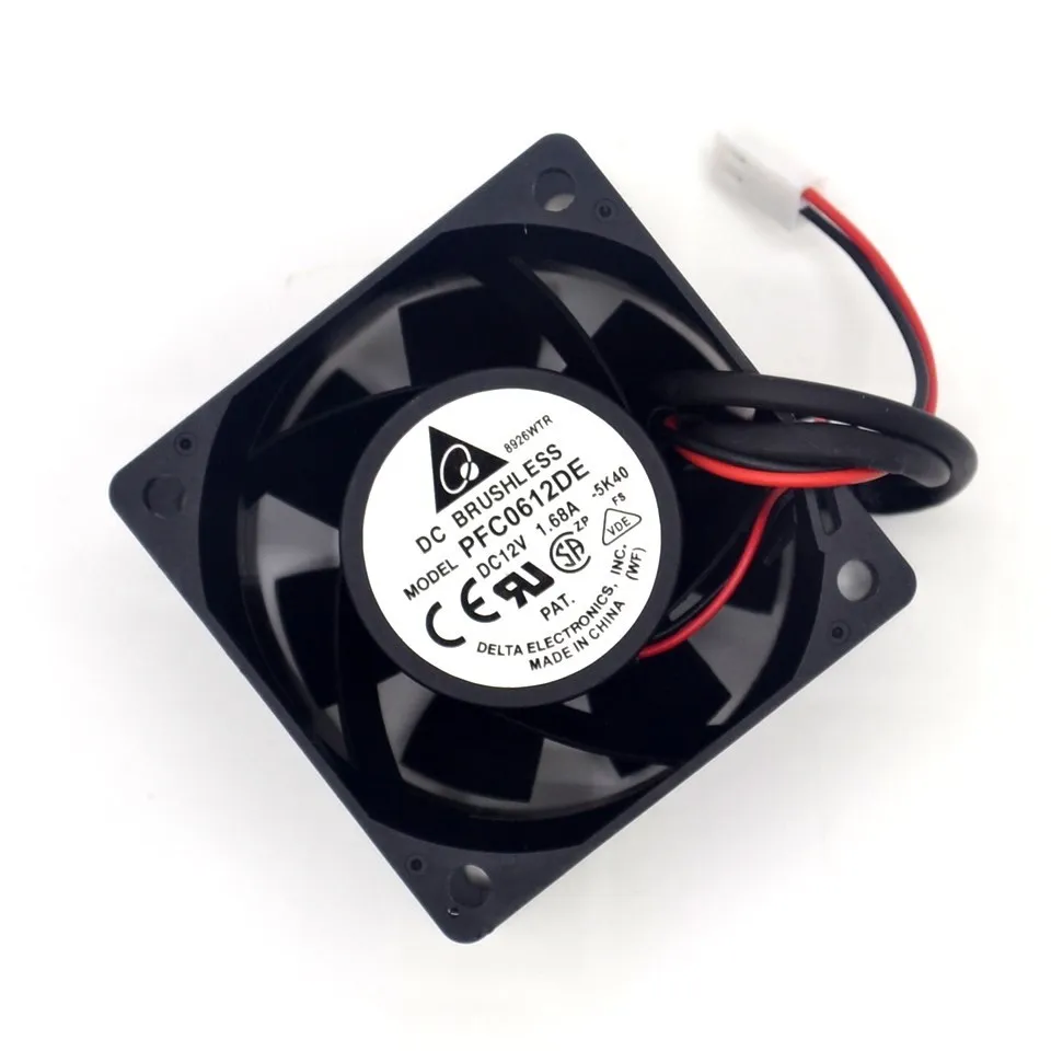 High Velocidade Cooling Fan Server Refrigerador para Delta Pfc0612de 12v 1.68a 6038 6cm 60 mm x 60 mm x 38 mm - Imagem 2
