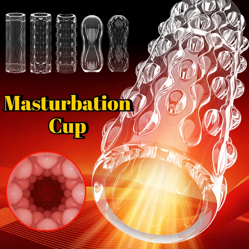 1PCS Weiche Transparente Vagina Sex Spielzeug für Männer Penis Ausdauer Übung Masturbation Gerät Vagina Masturbation Tasse 18 + 1