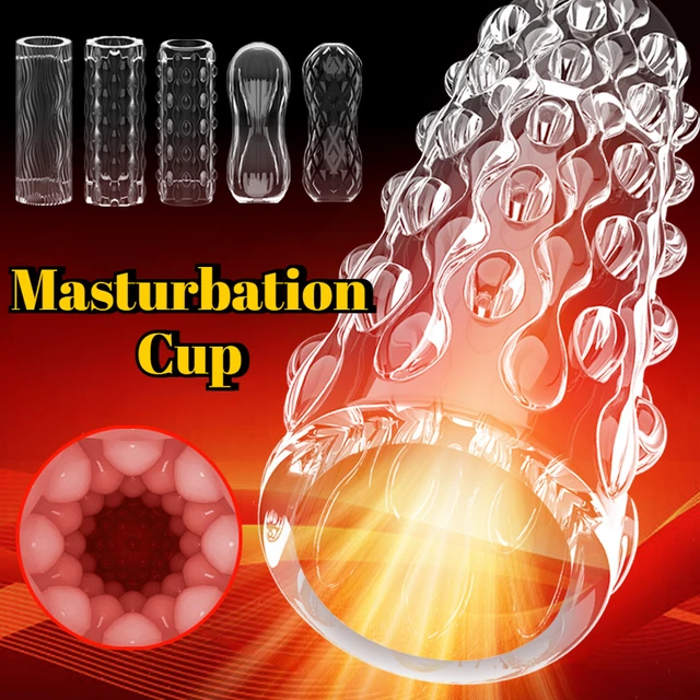 1PCS Weiche Transparente Vagina Sex Spielzeug für Männer Penis Ausdauer Übung Masturbation Gerät Vagina Masturbation Tasse 18 + 1
