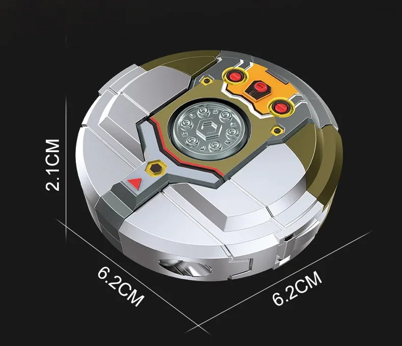 Gyroskopleksak visad fullt utsträckt i robotform