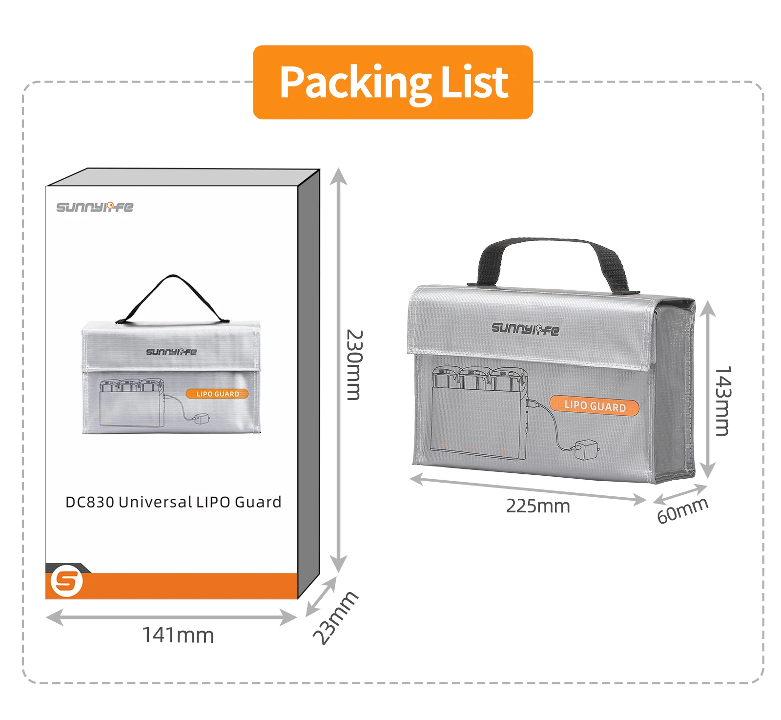 Battery Safety Bag for DJI Neo/Avata 2/Mini 4K Battery Charge Hub Explosionproof Bag for DJI Mini 3 4 Pro Air 3S Drone Universal drone accessories drone storage bag