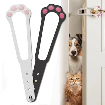 Animal Pattern Pet Door Fence for Cats & Small Dogs | Ventilated Bedroom Crack Door Cat Entry Exit Gate