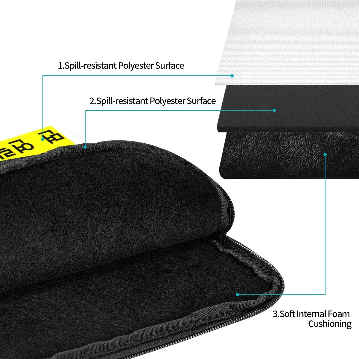 Borsa per laptop personalizzata per MacBook Air Pro 10 12 13 15 17 pollici Custodia per computer Custodia antiurto Accessori per PC Gamer - immagine 5
