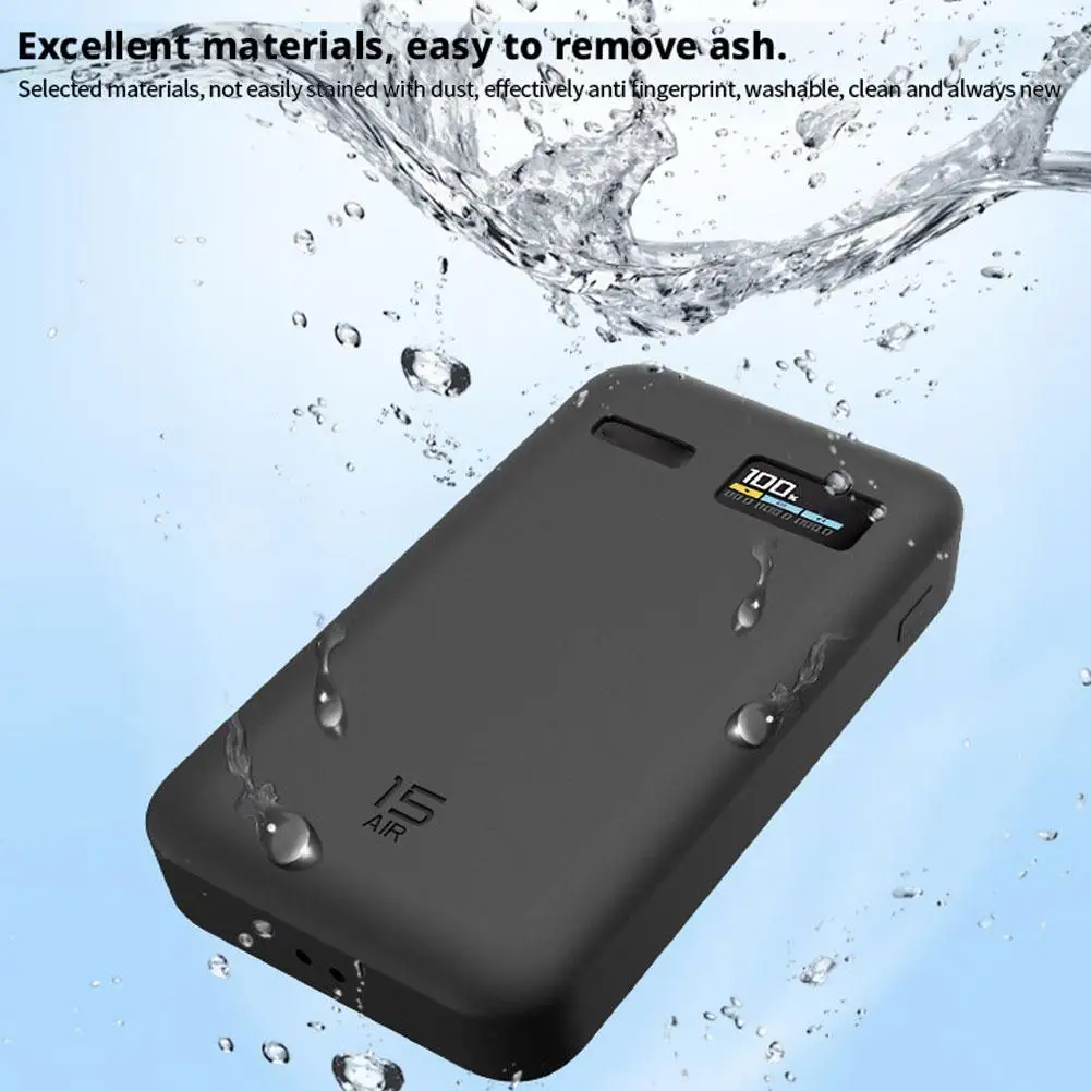 충격 방지 실리콘 파워 뱅크 실리콘 커버 CUKTECH No.15 방진 보호 커버 휴대용 단색 운반 케이스