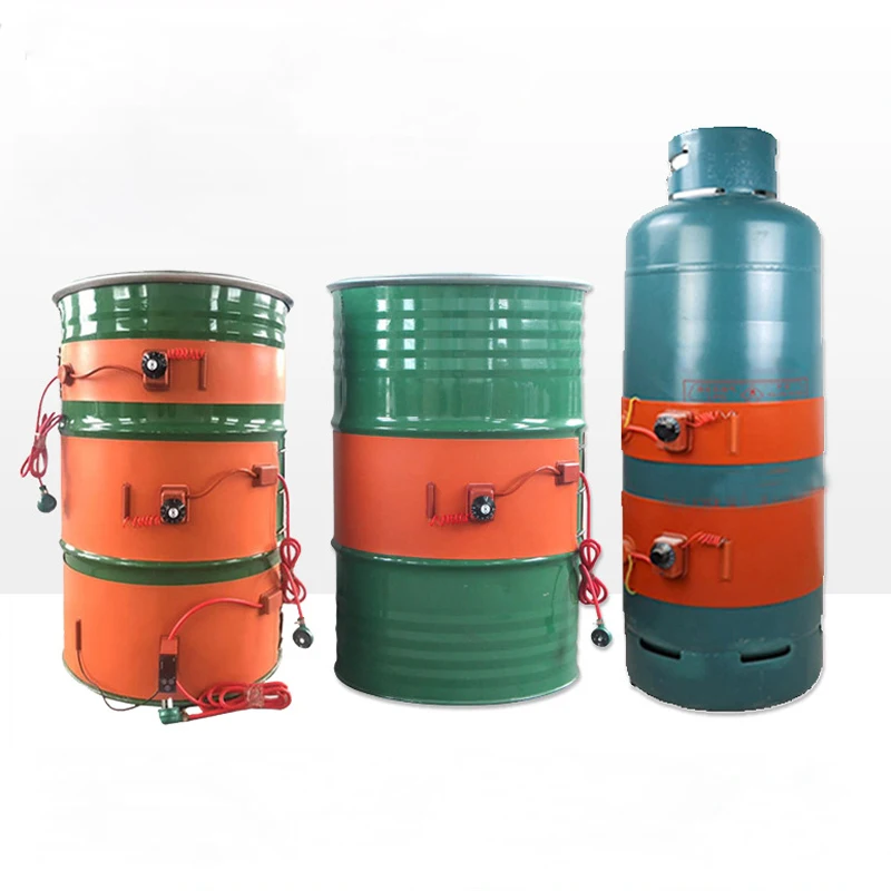110V 220V 380V Oil Drum Silicone Heater Band Biodiesel Gas Tape Tank Metal  Barrel Rubber Heating Oil Knob Temperature Controller