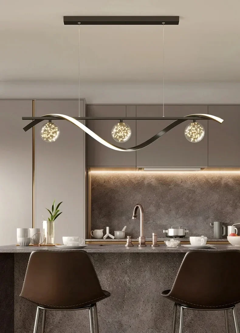 Description Picture 3 of itemModern Minimalist Led Pendant Lamps Dimming for Coffee Table Dining Room Kitchen Island Ceiling Chandelier Home Lighting Fixture