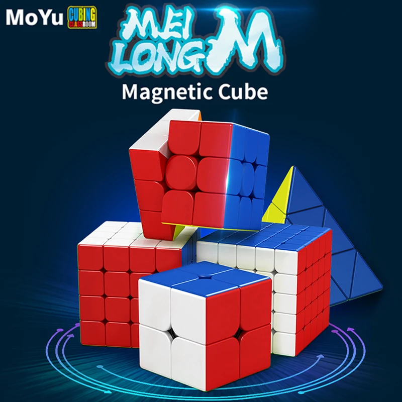 

MoYu Meilong 2M 3M 4M 5M Pyramid M Magic Cube MoYu Meilong Magnetic 2x2 3x3 4x4 5x5 Pyramid Magic Speed Cube