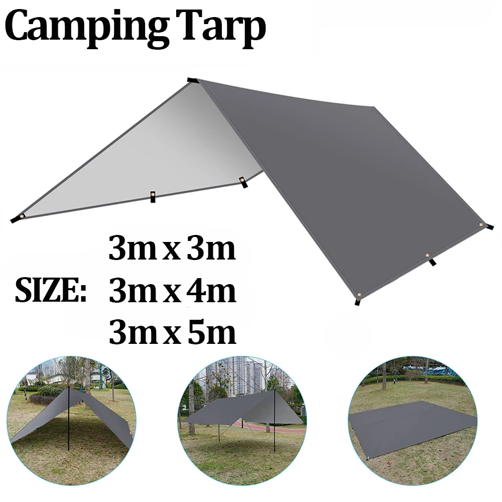 Camping Tent Tarp, Hammock Rain Tarp, Waterproof Tarp, Multifunctional