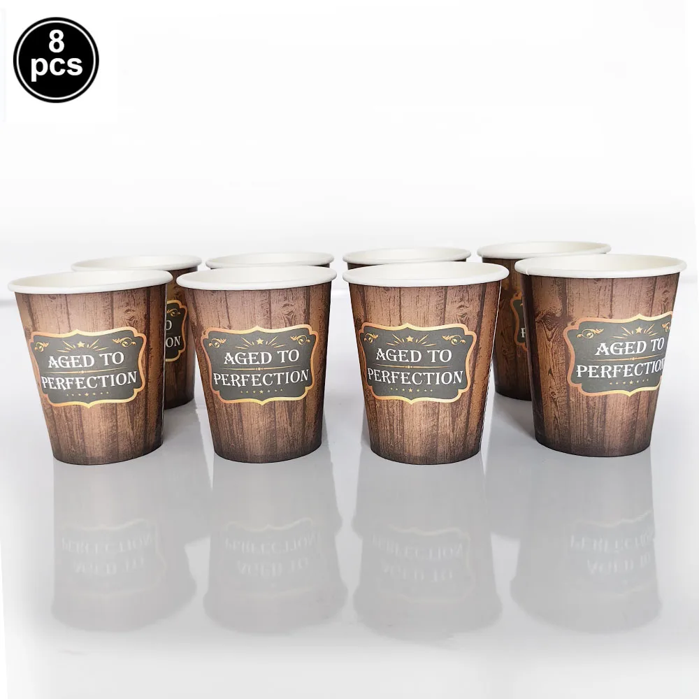 Whiskey Themed Cupcake Toppers - 18 Pieces, Glitter 'Aged To Perfection' Decor For 30th 40th 50th Birthday Parties - View #4