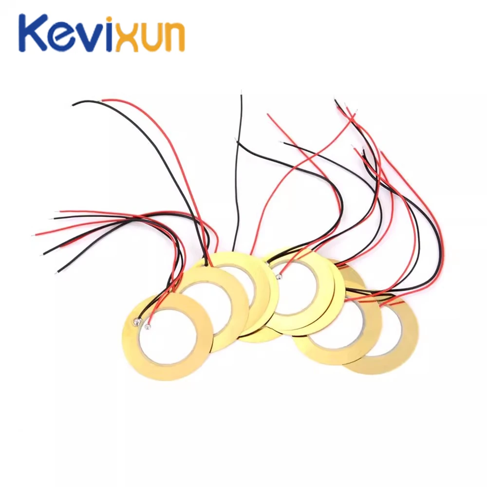 10pcs Piezoelectric Piezo Ceramic Wafer Plate Sounder Sensor Dia 12MM/15MM/18MM/20MM/27MM/35MM/50MM For Buzzer Loudspeaker wire