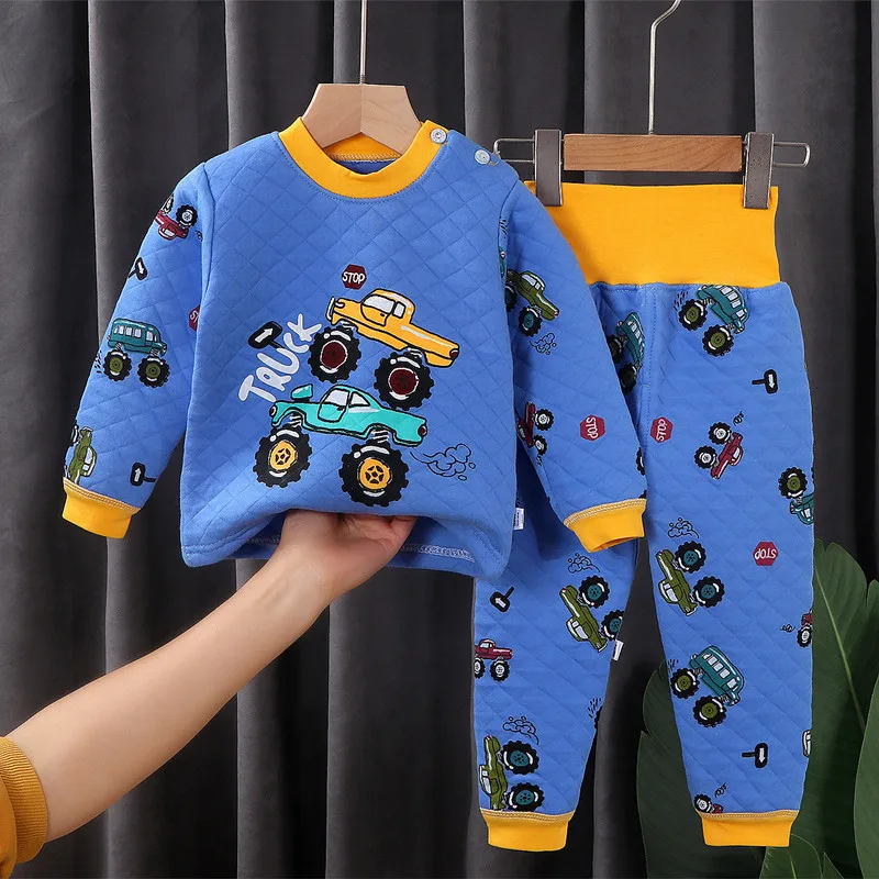 Winter Children's High Waist Pajamas Clothes Children Winter Boys