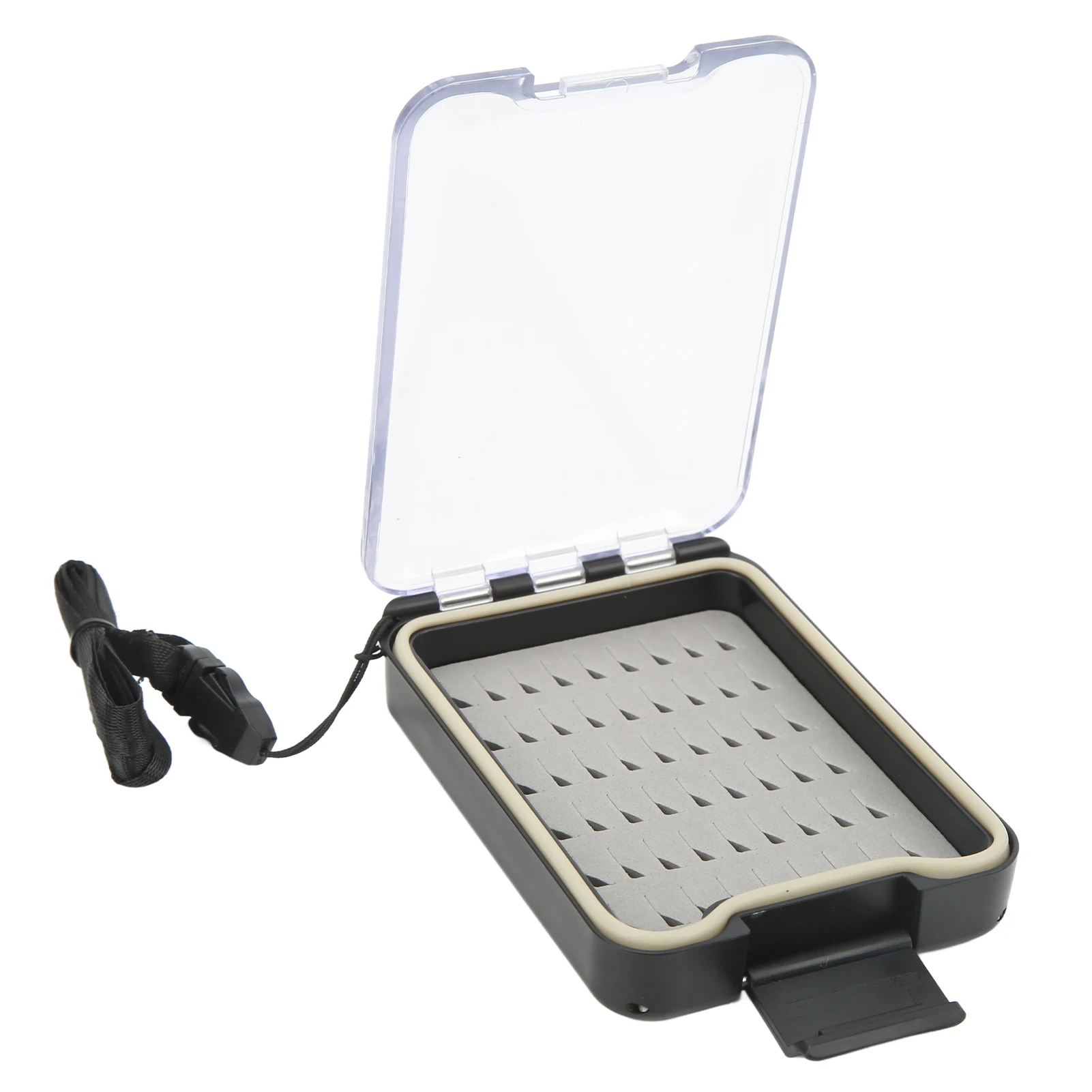 

Fly Fishing Flies Box Waterproof Transparent Trout Bass Flies Fishing Tackle Hooks Box, Slit/Easy-grip Foam Insert Large Capacit