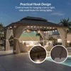 12 x 16ft Hardtop Gazebo, Widen Pole Outdoor Canopy, Aluminium Frame Galvanized Steel Double Roof Waterproof Gazebos 3