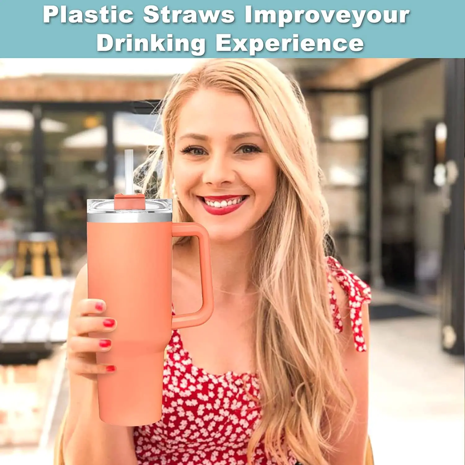  Replacement Straw Compatible with Stanley 40 oz 30 oz Cup  Tumbler, 6 Pack Reusable Straw with Cleaning Brush, Plastic, Clear : Health  & Household