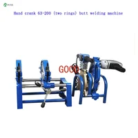 63-200 （Two Rings) Manual thrust butt welding machine PE fusion welding machine PE precision hot melting machine 1