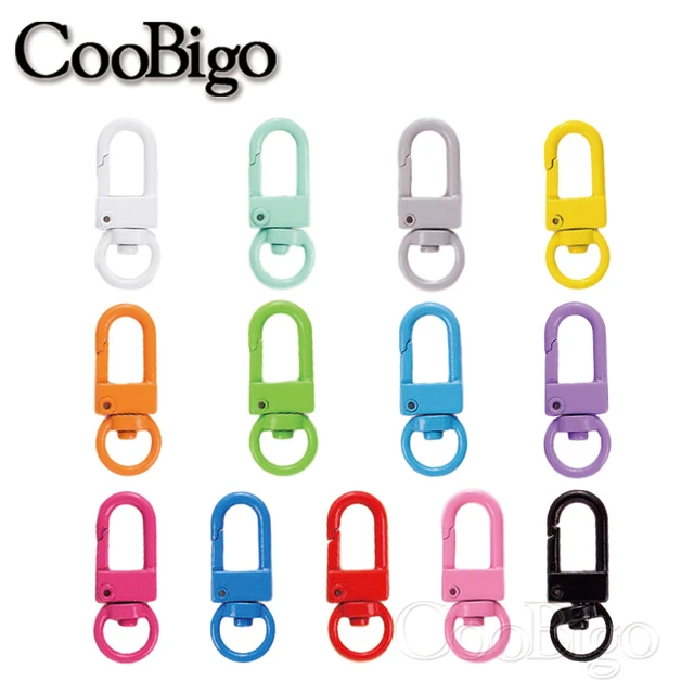 20pcs Small Swivel Snap Hooks Clasp Clips Rotary Keychain Keyring