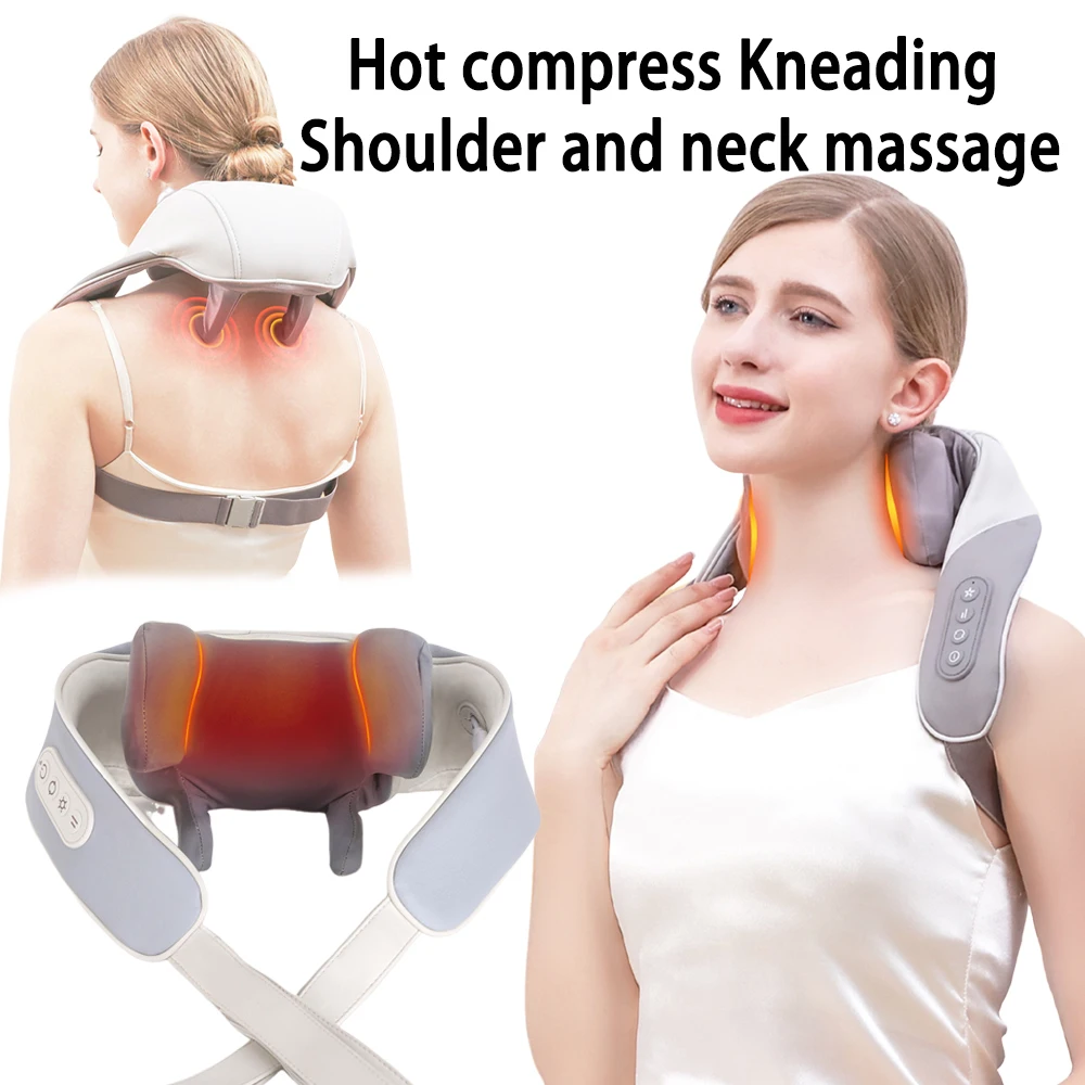 New Kneading Shiatsu Massage Shawl Chiropractic Back Massager for Neck