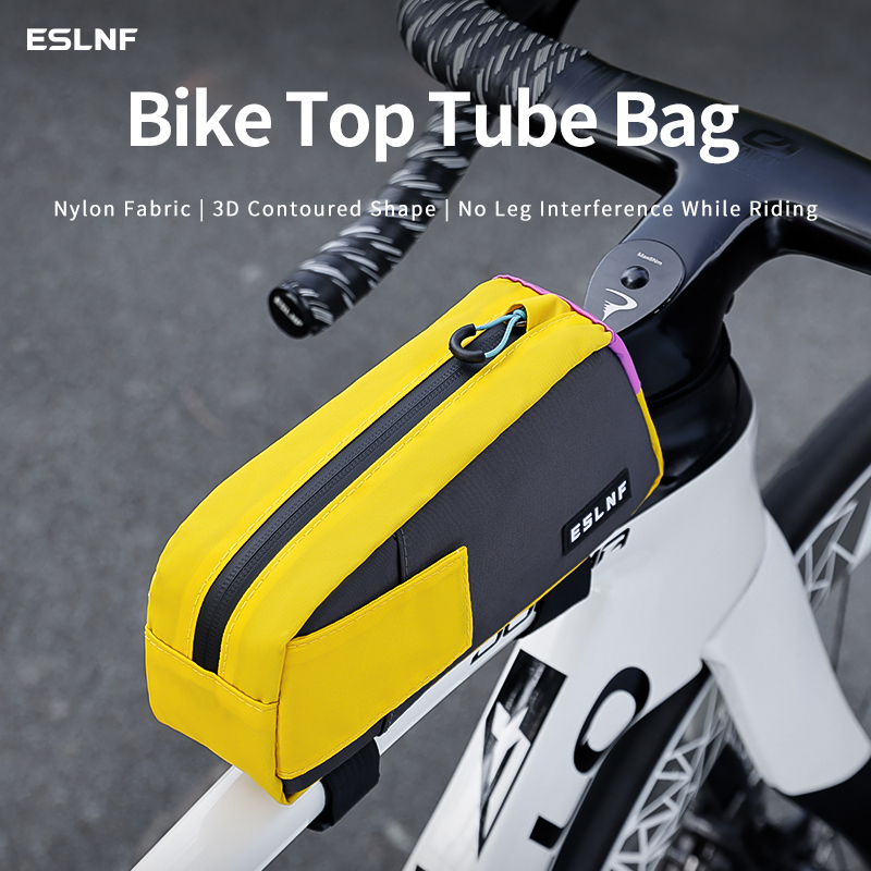 ESLNF Bicycle Bag Top Tube Bag For Bicycle Contrasting Color Patchwork Rainproof  Cycling Bag For MTB And Road Bikes 2026 New