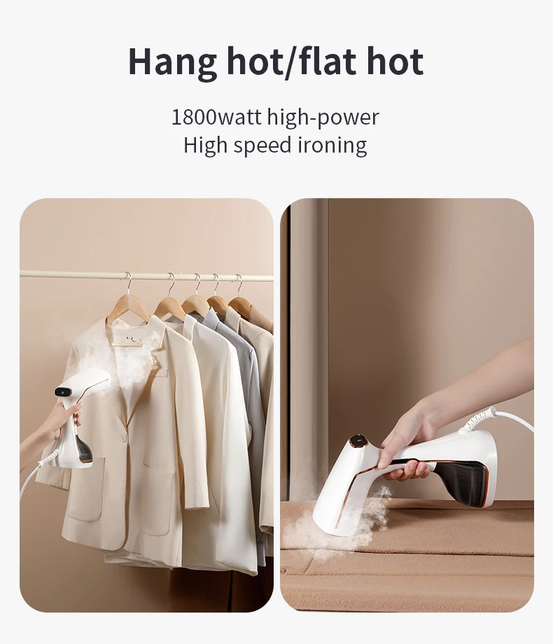 Homefish Mini Steam Iron: Touchscreen, Heatproof, Fast Wrinkle Removal - Alletron Ergonomic design of HOMEFISH 2025 handheld steamer