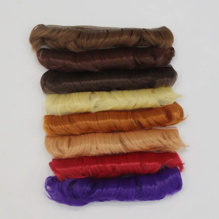 

5 cm High Temperature Heat Resistant Doll Hair for 1/3 1/4 1/6 BJD Diy Curly Doll Wigs For Doll Bangs
