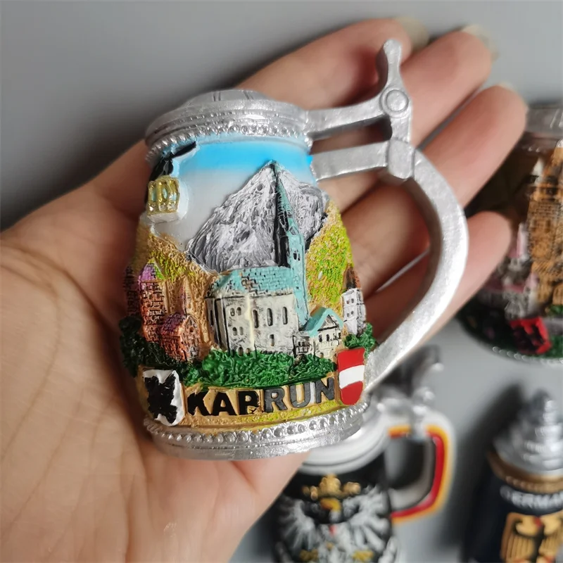 Фото Магниты на холодильник из Германии, пивная кружка, Баварская, немецкая магнитная наклейка на холодильник, Франкфурт, Колн, Зальцбург, Австрия, Финляндия №2