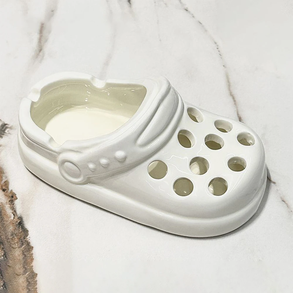 Ceramic Ashtray Anti-fly Ash Cute Crocs Ashtray Office Living Room Home Decoration Ornament Smoking Accessories Retail
