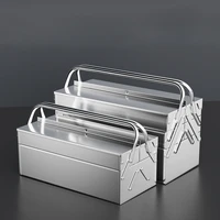 Three-Layer Folding Thickening Toolbox Stainless Steel Multi-Function Toolbox Industrial Portable Hardware Storage Household 1