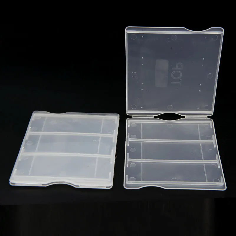 10PCS 3 Grids Slides Holder Case Plastic Microscope Slides Box Pathological Storage Holder Box