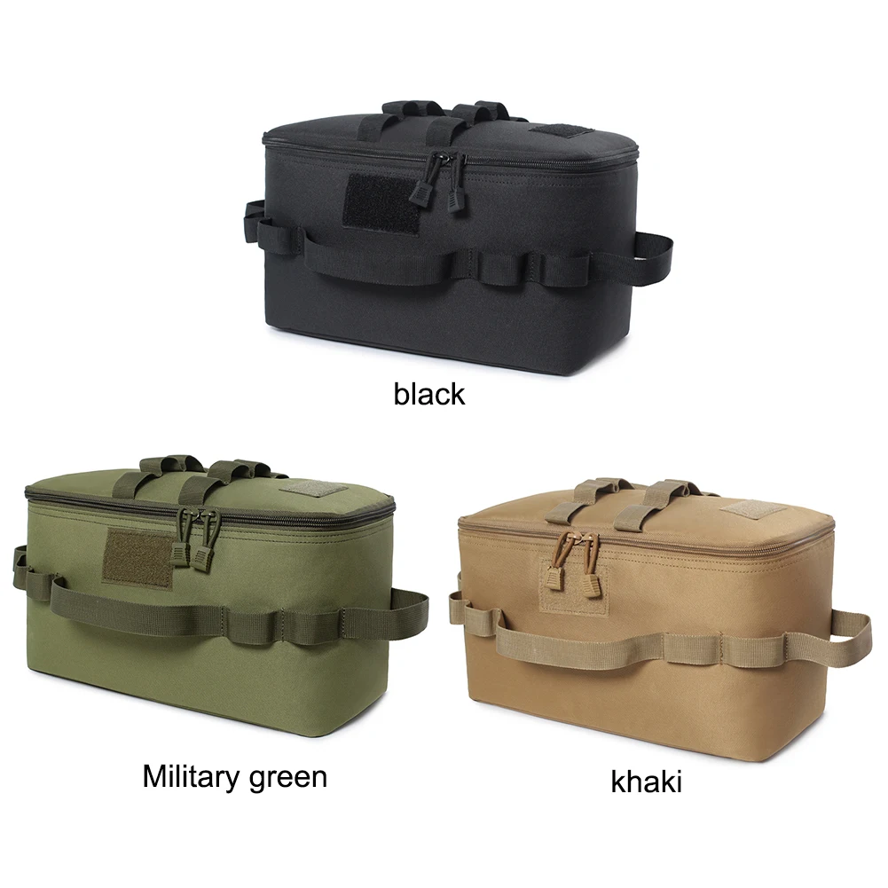 Camping Storage Bag picnic basket outdoor camping Lamps Gas Stove Gas Canister Pot Carry Bag Storage Sack Picnic MOLLE Bag