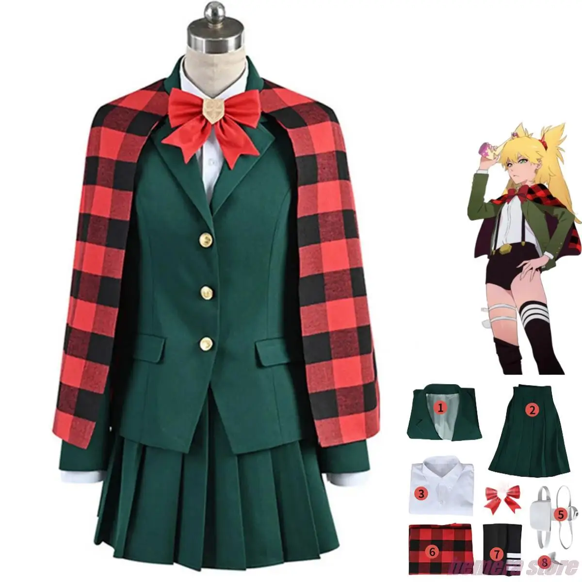 

Anime Burn The Witch Ninny Spangcole Cosplay Costume Japan South Korea JK School Uniform Woman Sexy Halloween Carnival Suit