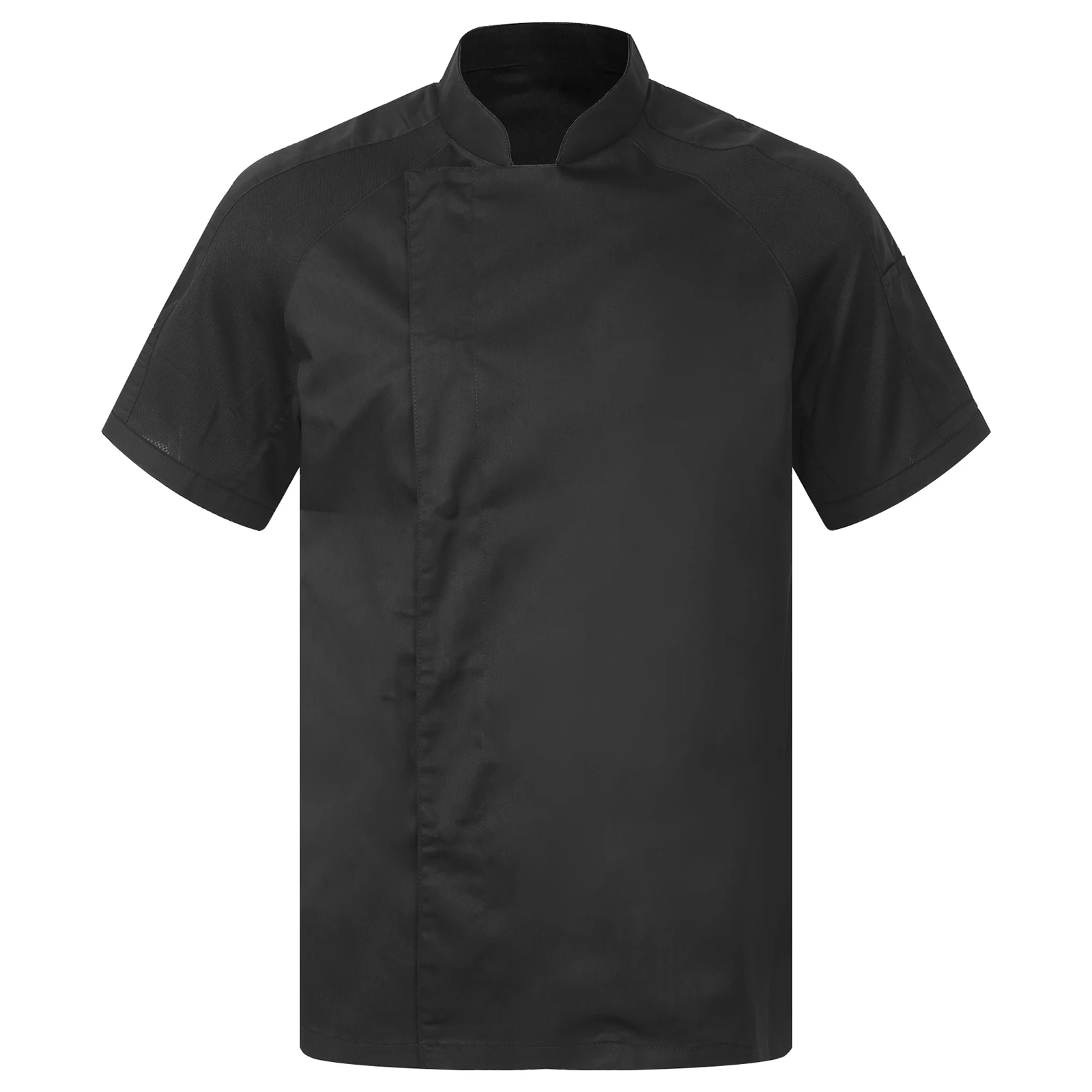 

New Chef Jackets Stand Collar Raglan Sleeve Chef Coat Breathable Kitchen Work Uniform Tops for Restaurant Hotel Mens Womens