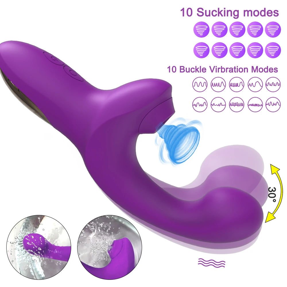 Powerful Sucking clit sucker vibrator for Women Female Clit Sucker Vacuum Clitoris Stimulator Finger Wiggling Vibrator Adult Sex Toy