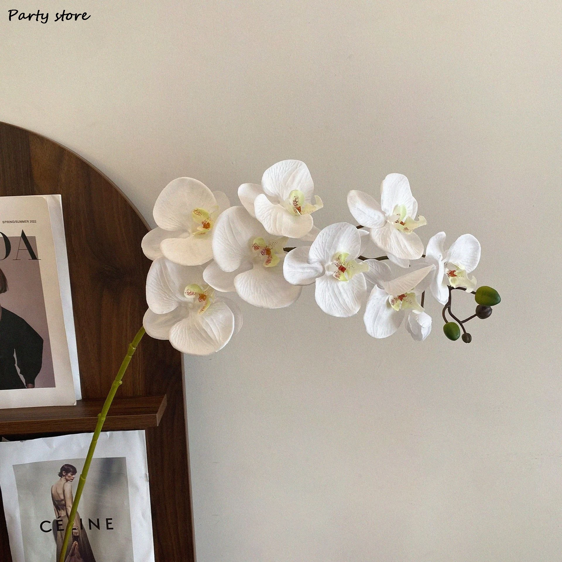 10 Rami Di Orchidea Con Farfalle Artificiali | Fiori Finti In Seta 70cm | Decorazione Per Matrimoni E Casa