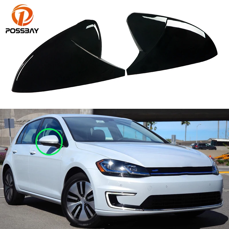 

Car Pair Front Door Side Rear View Mirror Caps Rearview Covers for VW E-Golf/MK7/Variant/MK7.5 R GTD Hatchback/Estate 2013-2018