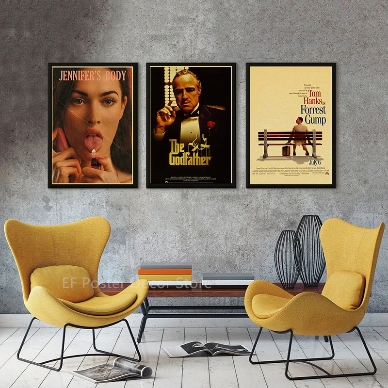Movie Poster Classic Film Vintage Prints Jennifer's Body/Jaws/Leon Home Room Art Wall Decor