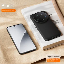 Soft PU Leather Protective Back Cover Case for Mi 15 Ultra (Black)