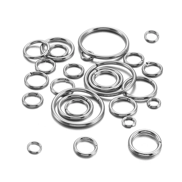 4000pcs 304 Stainless Steel Open Jump Rings Split Rings Metal