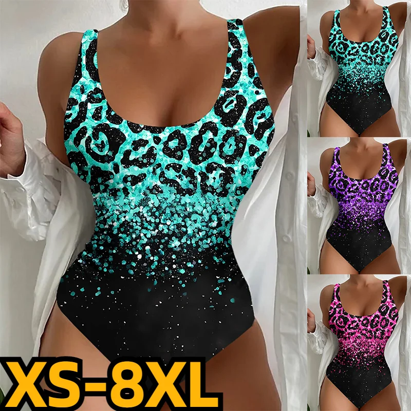 

New High Waisted Floral Print Bathing Suits Sports Vacation Women's Swimwear One Piece Monokini Bathing Suits Normal Swimsuit