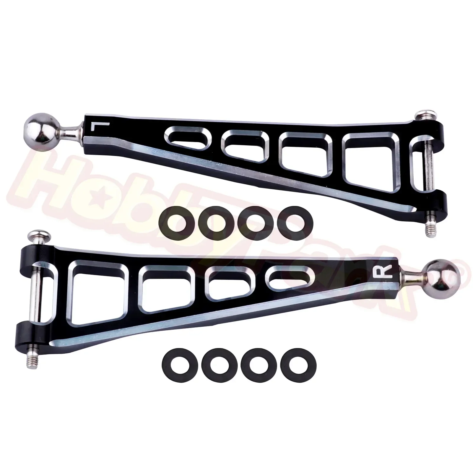 

Aluminum Front Upper Suspension Arms for Arrma 1/8 Kraton/Outcast/Notorious/Talion 6S BLX Upgrades,Replace ARA330655 (Black)