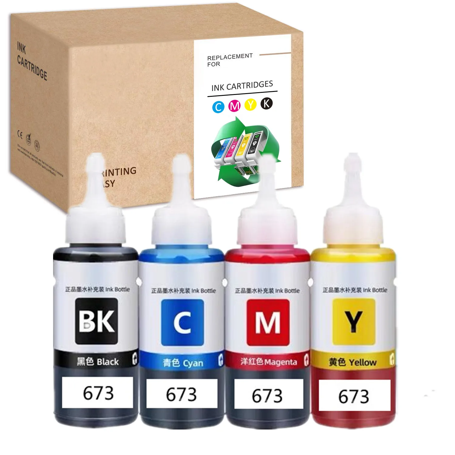 Ink Bottles 70ML dye ink kit,ink refill kit,dye ink refill,inkjet printer ink,ink cartridge refill kit,ink refill For Epson 673 T673 T6731 T6732 T6733 T6734 T6735 T6736 For L800 L801 L805 L810 L850 L1800 L1805 Printer