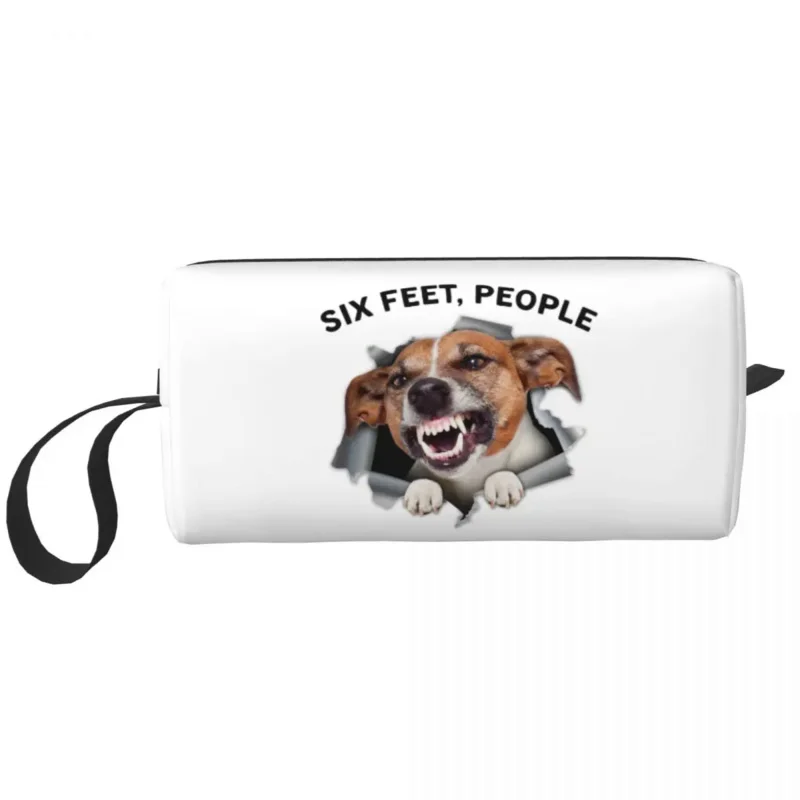

Jack Russell Terrier Six Feet People Makeup Bag Women Travel Cosmetic Organizer Cute Cute Dog Storage Toiletry Bags
