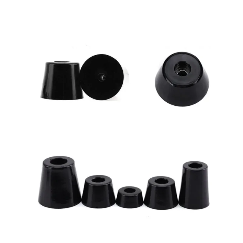Table Foot Pad Black Foot Pad Rubber Tips Table Box Speaker Furniture Leg Shock Stand Absorber Non-slip With Gasket table foot pad table leg tips
