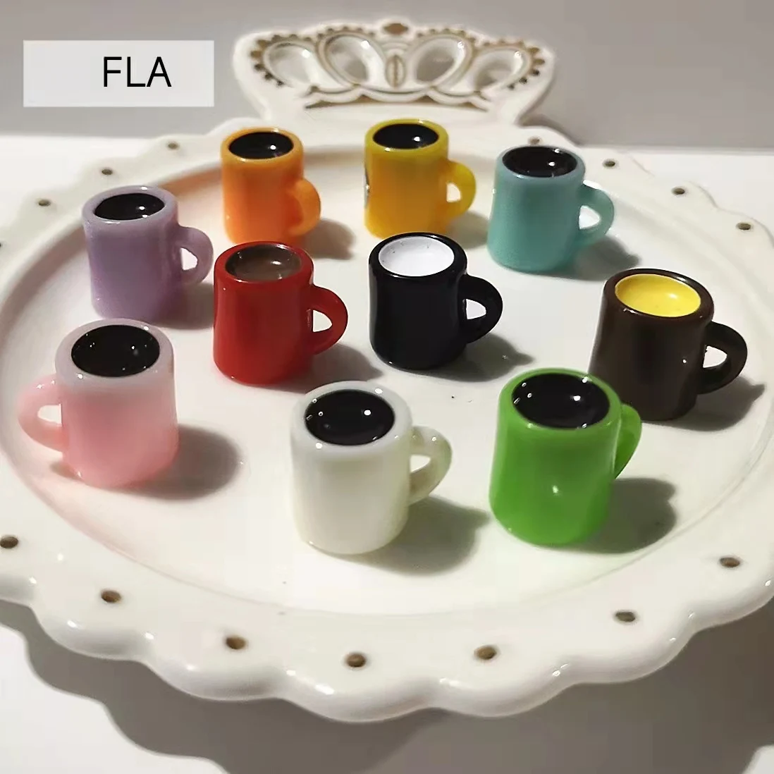 10pcs Kawaii Mini Coffee Cup Bottle Tiara Cute Kids Toys Home