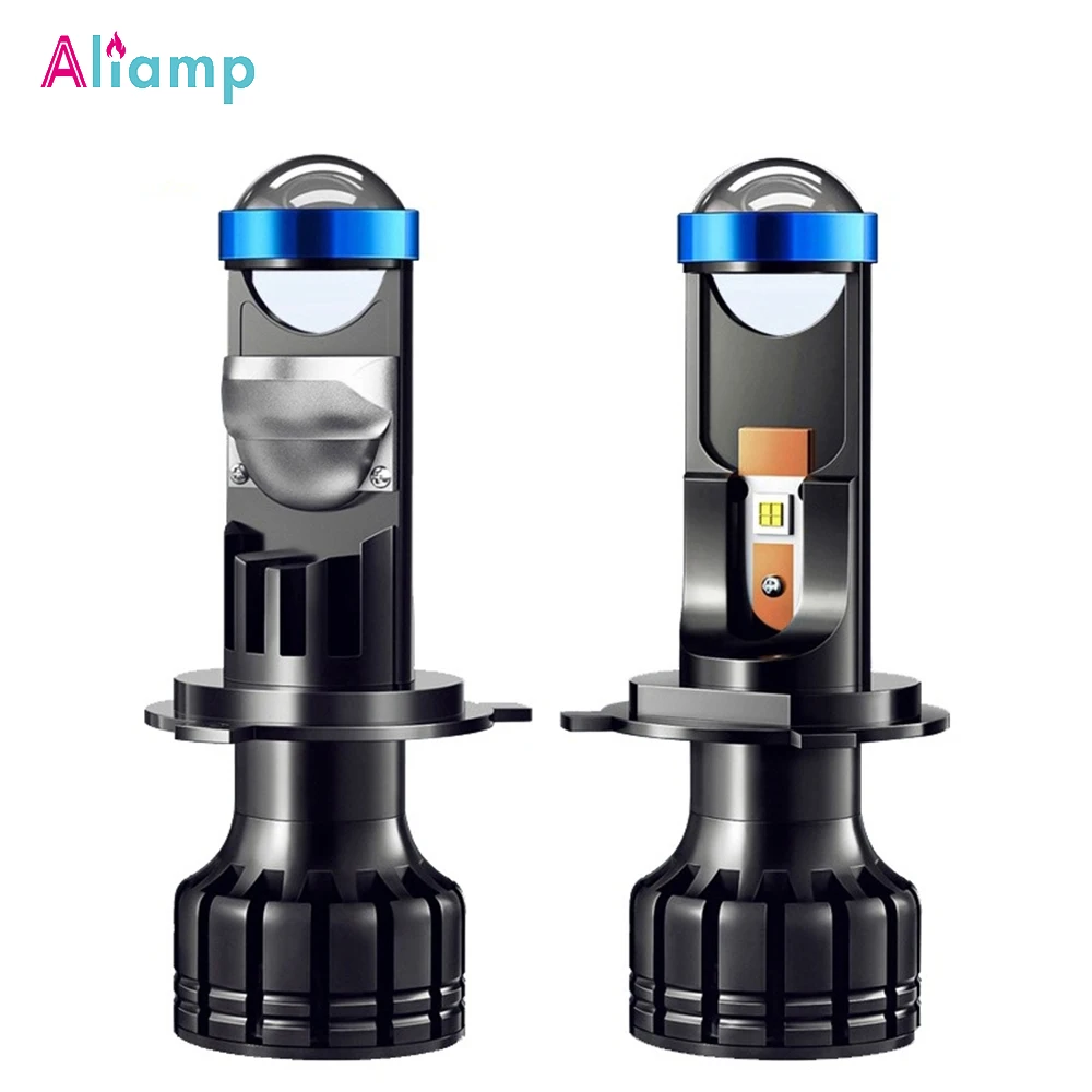 LED Headlight H4 H7 Small Lens Y6D Car Mini Double Lamp Canbus Bulbs Highlight Beads No Error 6000LM 9V-12V 70W A Pair 2PCS | Автомобили и