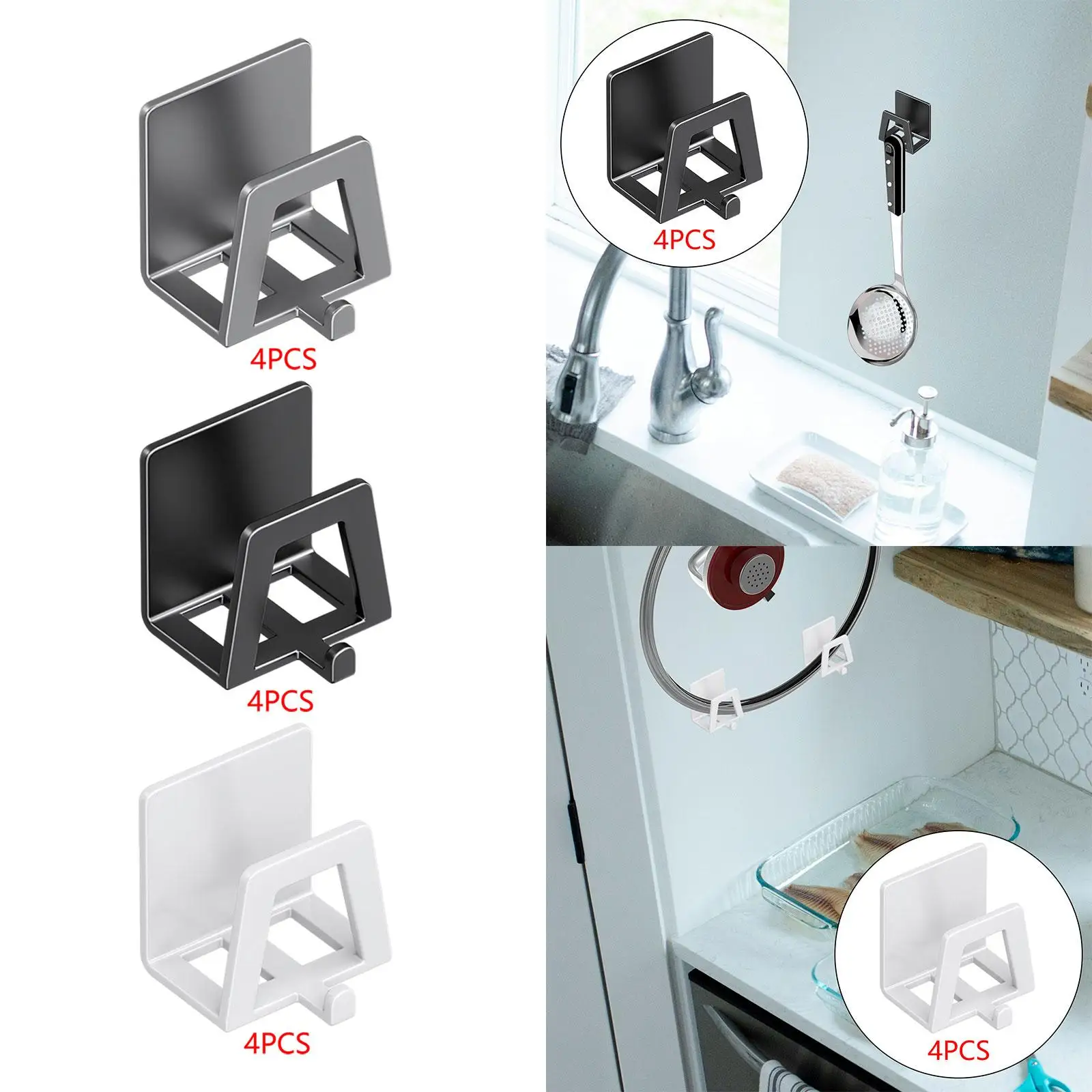 4 Pieces Pot Lid Holder Stable Wall Mounted Space Saving Pan Cover Racks for Kitchen Restaurant Pantry Chopping Board Plates