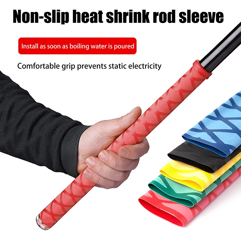 1Pc 1M Non Slip Heat Shrink Tube Fishing Rod Wrap Anti Skid Handle Insulation Sleeve 20MM Protect Racket Grip Waterproof Cover