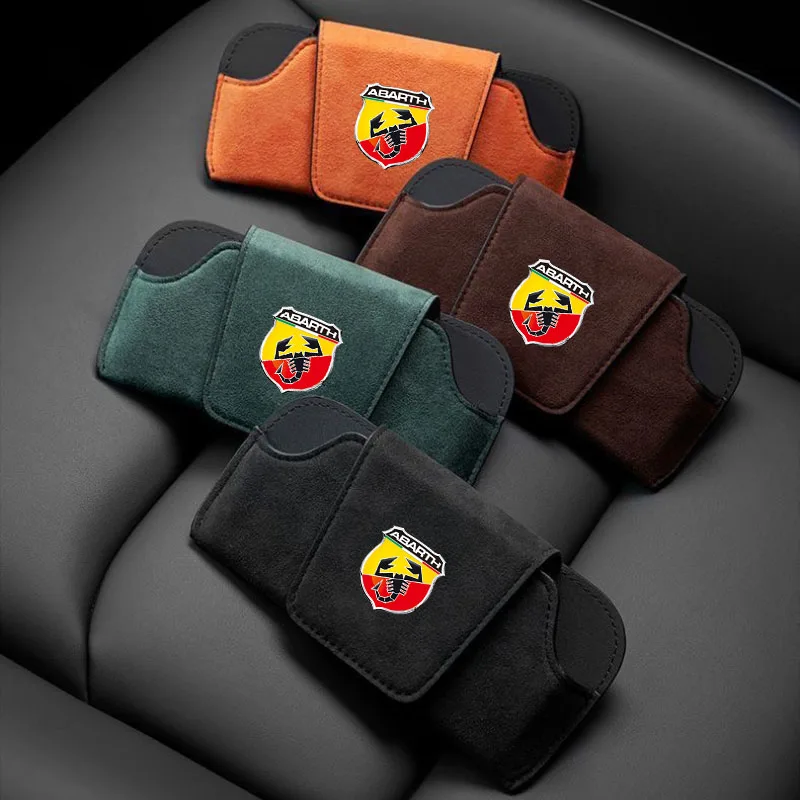 Custodia Per Occhiali Da Auto Visiera Parasole Per Auto Porta Occhiali Da Sole Clip Per Occhiali Da Sole Per Abarth 595 695 500 124 Spider Punto Acces