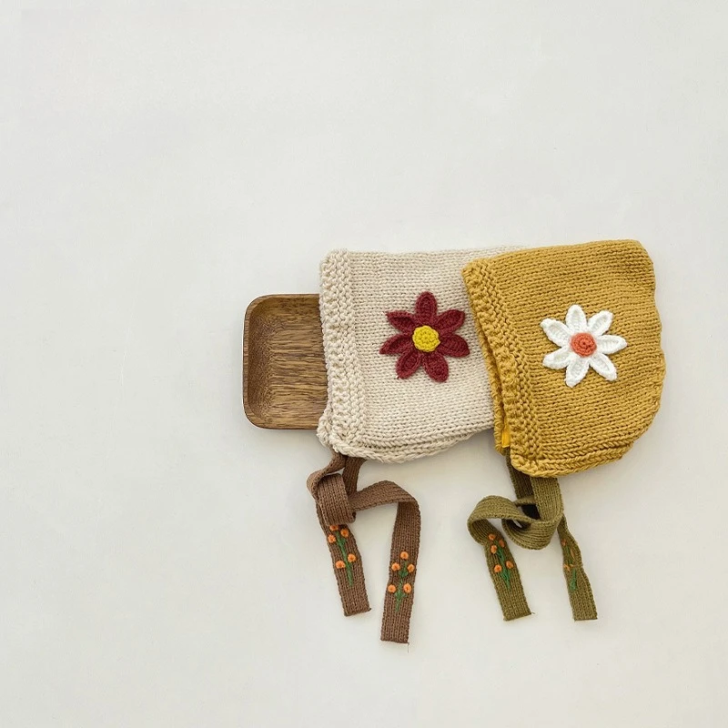 Autumn/Winter Baby Hat Adorable Knitted Beanies for Boys and Girls Ear-Warming Thickened Knit  Hats Ear-Warming Baby Knitted Hat